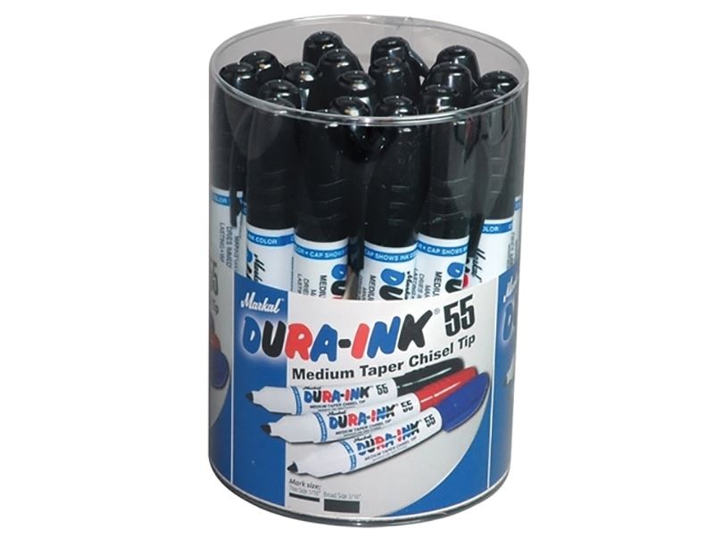 Markal DURA-INK® 55 Medium Taper Marker Black (Tub 20) Markal - Dynamic Drive