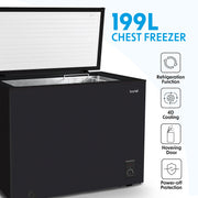 Baridi Freestanding Chest Freezer 199L Capacity - Black DH151 Baridi - Dynamic Drive