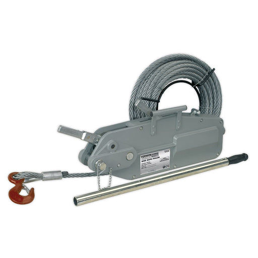 Sealey Wire Rope Puller 3200kg Max Line Force WRP3200 Sealey - Dynamic Drive