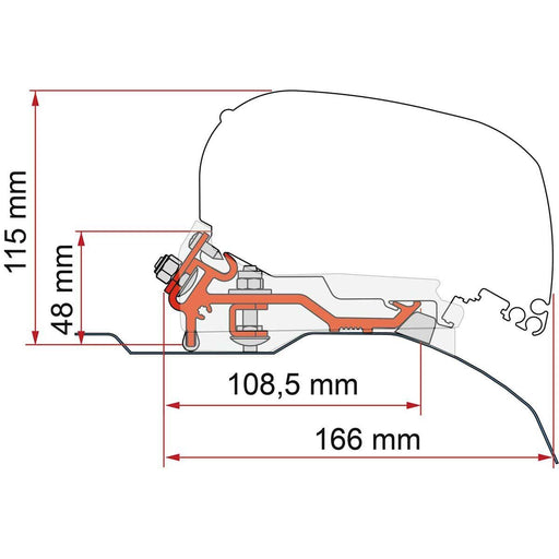 Fiamma Ducato Low Profile H2 L4 Kit 2006 Onwards for F80 Awnings (98655Z148) Fiamma - Dynamic Drive