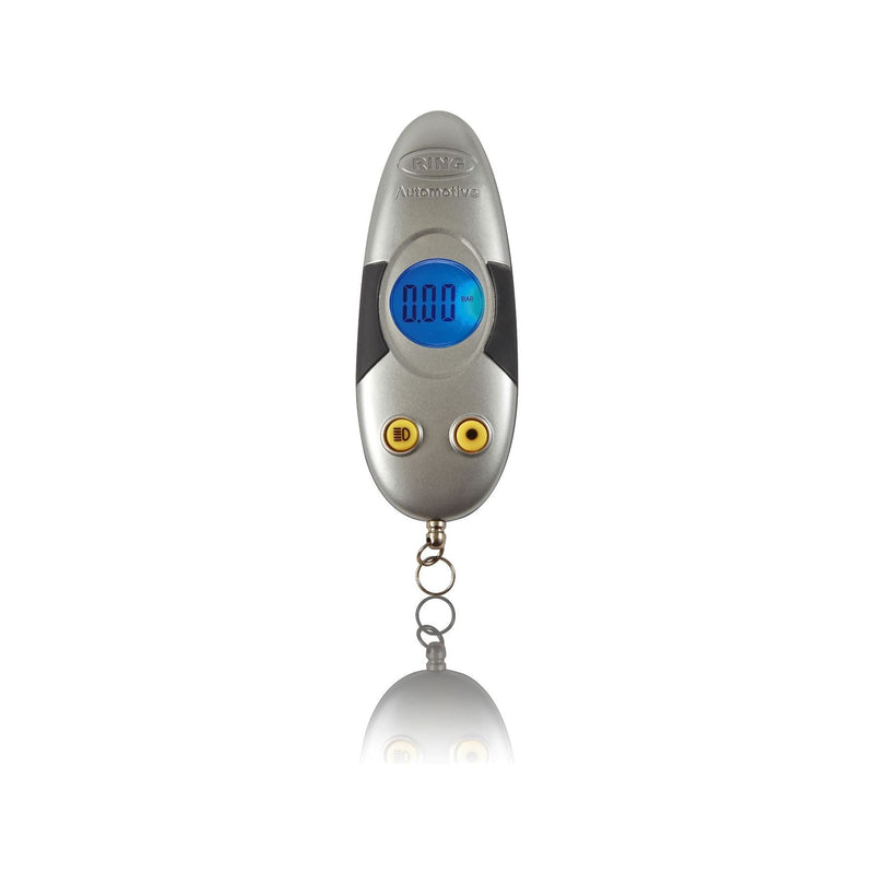 Ring RTG4 Digital Tyre Pressure Keyring Gauge with LED Torch Ring Automotive - Dynamic Drive