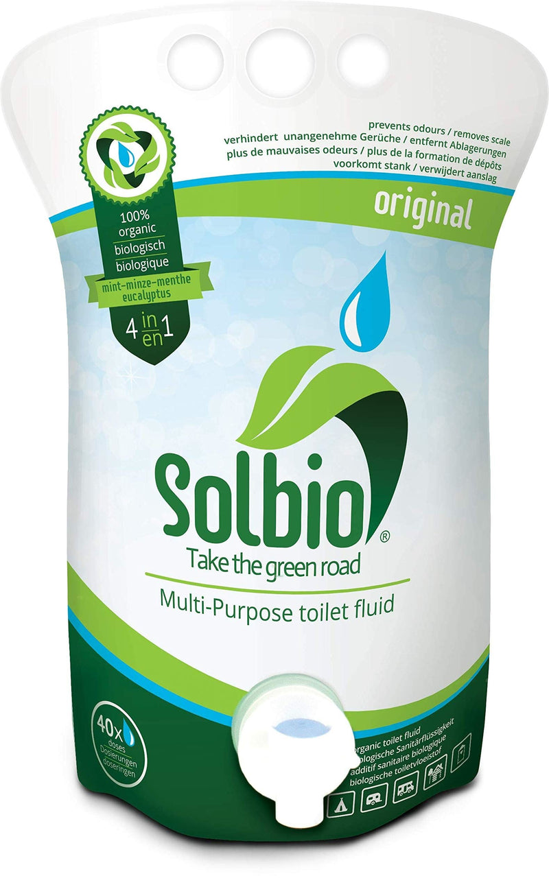 2x Solbio Organic Chemical Toilet Fluid Waste & Flush 1.6L x40 Doses Solbio - Dynamic Drive