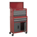 Sealey Topchest & Rollcab Combo 6 Drawer - Red/Grey AP2200BB Sealey  - Dynamic Drive
