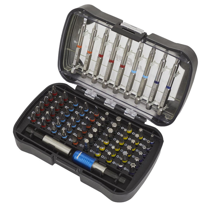 Sealey Power Tool Bit Set 71pc Colour-Coded S2 S01038 Sealey - Dynamic Drive