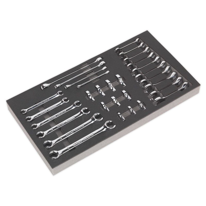 Sealey Tool Tray with Specialised Spanner Set 30pc Metric S01125 Sealey - Dynamic Drive