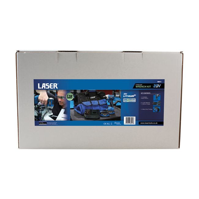 Laser Cordless Impact Wrench 1/2"D 20V Kit 68013 Laser - Dynamic Drive