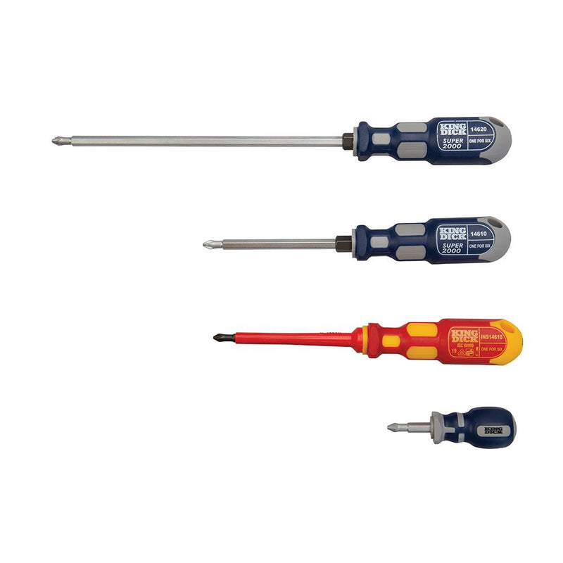 King Dick 1-for-6 Screwdriver Gift Set 4pce Phillips / PZ King Dick - Dynamic Drive