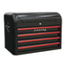Sealey Topchest 4 Drawer Retro Style Black with Red Anodised Drawer Pulls Sealey - Dynamic Drive