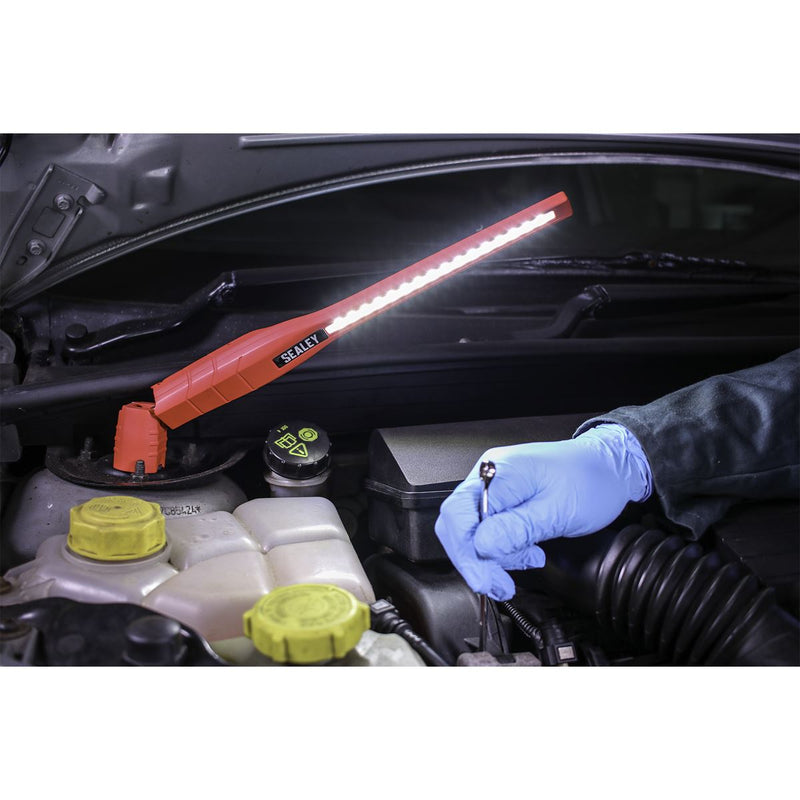 Sealey Rechargeable 360 Slim Inspection Light 8W & 1W SMD LED Red Lithium-ion Sealey - Dynamic Drive