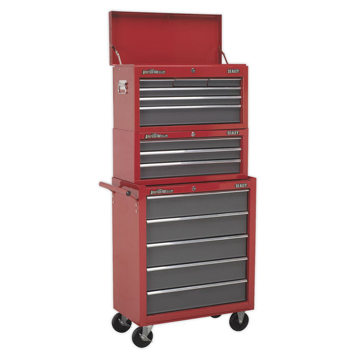 Sealey Rollcab 5 Drawer with Ball-Bearing Slides - Red/Grey Sealey  - Dynamic Drive