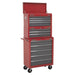 Sealey Rollcab 5 Drawer with Ball-Bearing Slides - Red/Grey Sealey  - Dynamic Drive