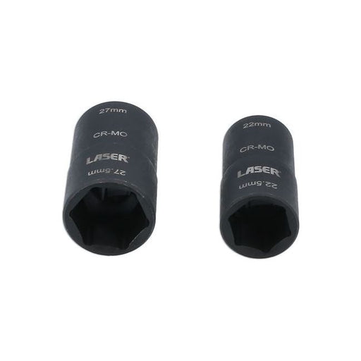 Laser Double Ended Damaged Wheel Nut Socket Set 2pc 8228 Laser - Dynamic Drive