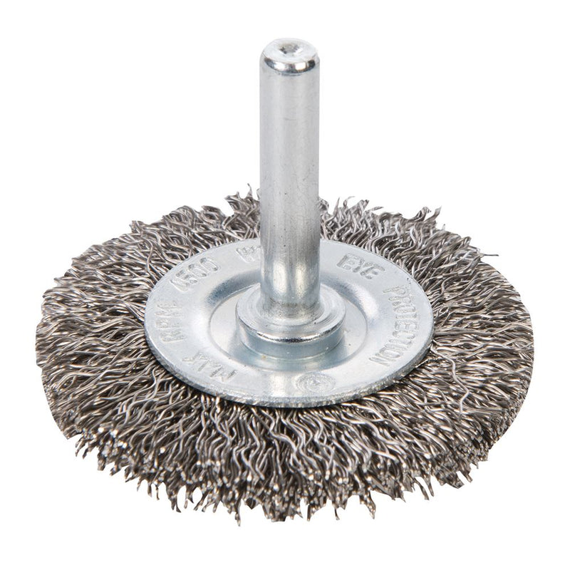 Silverline Rotary Stainless Steel Wire Wheel Brush 50mm Silverline - Dynamic Drive