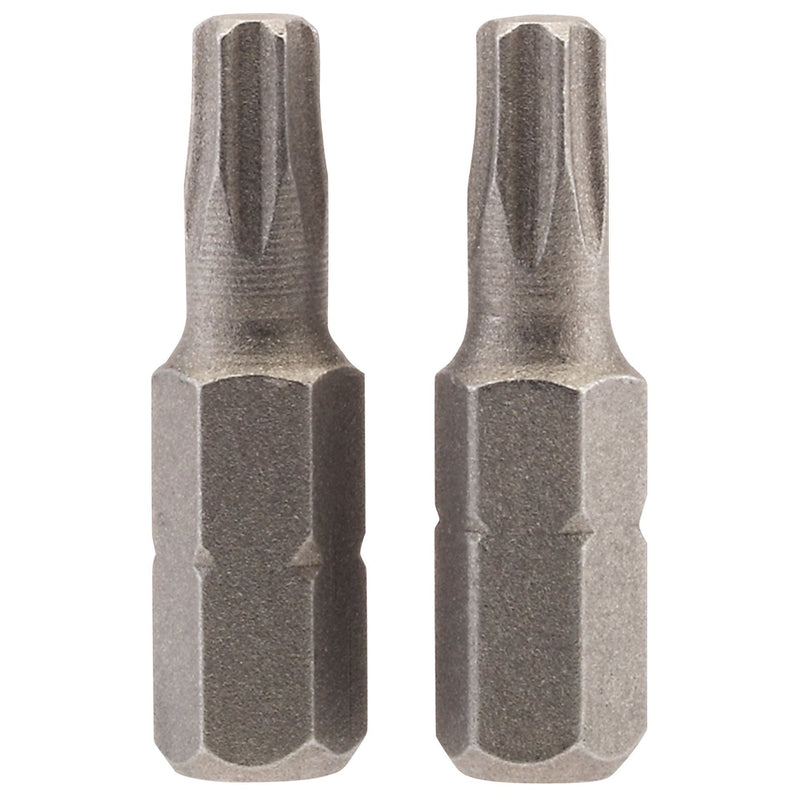 Draper TX-STAR Insert Bit, 1/4" Hex, 25mm Long, T25 (Pack of 2) Draper - Dynamic Drive