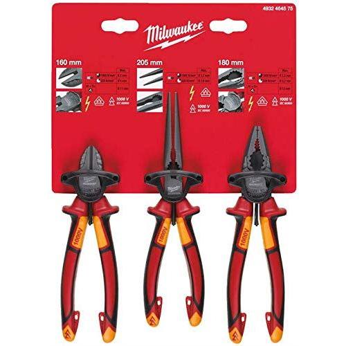 Milwaukee Vde 3Pcs Plier Set 4932464575 Milwaukee - Dynamic Drive