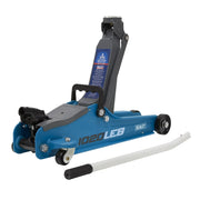 Sealey Low Profile Short Chassis Trolley Jack 2 Tonne - Blue 1020LEB Sealey - Dynamic Drive