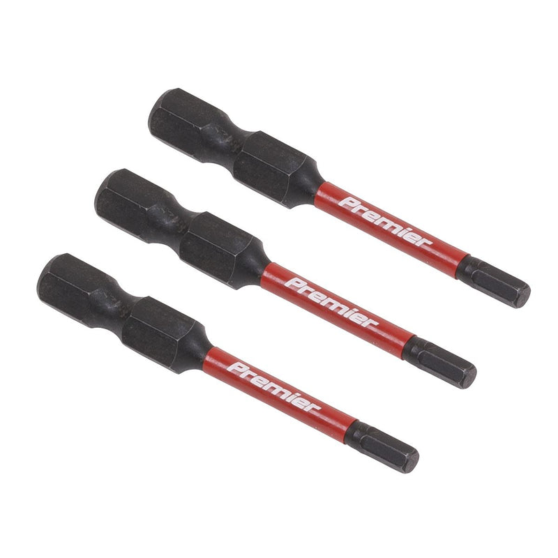 Sealey Hex 3mm Impact Power Tool Bits 50mm 3pc AK8236 Sealey - Dynamic Drive