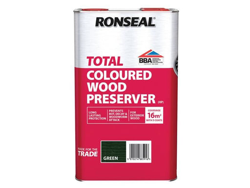 Ronseal Trade Total Wood Preserver Green 5 litre Ronseal - Dynamic Drive