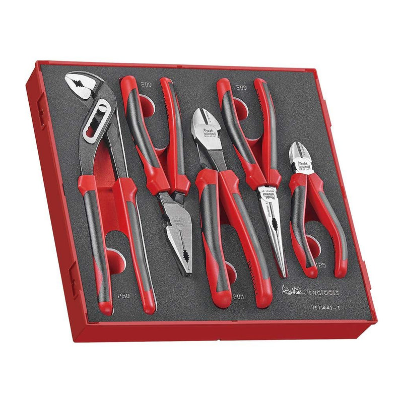 Teng Tools Plier Set TPR Grip FOAM2 5 Pieces Teng Tools - Dynamic Drive