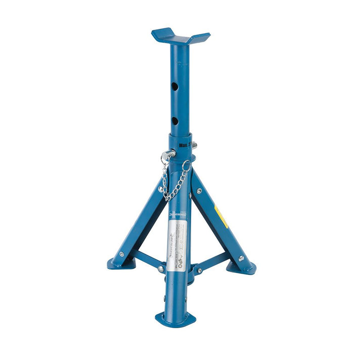 Silverline Folding Axle Stand Set 2pce 2 Tonne 676260 Silverline  - Dynamic Drive