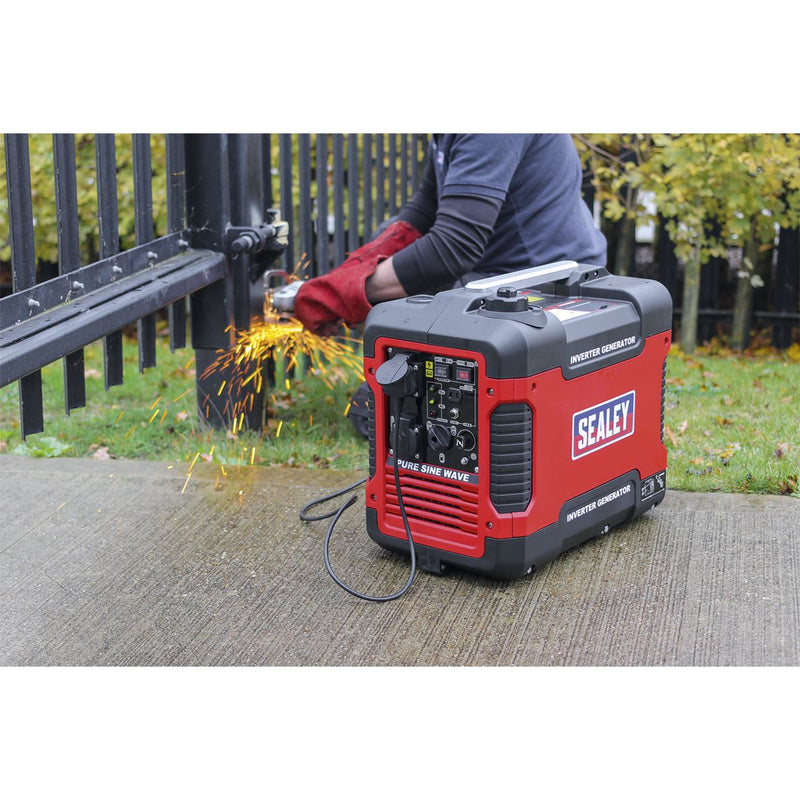 Sealey Inverter Generator 2000W 230V 4-Stroke Engine G2000I Sealey - Dynamic Drive
