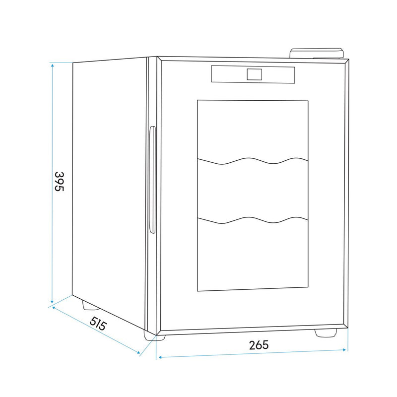Baridi 6 Bottle Tabletop Wine Fridge & Cooler DH217 Baridi - Dynamic Drive