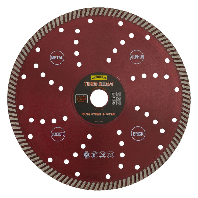 Sealey Turbo Allmat Diamond Blade230 x22mm WDTA230 Sealey - Dynamic Drive