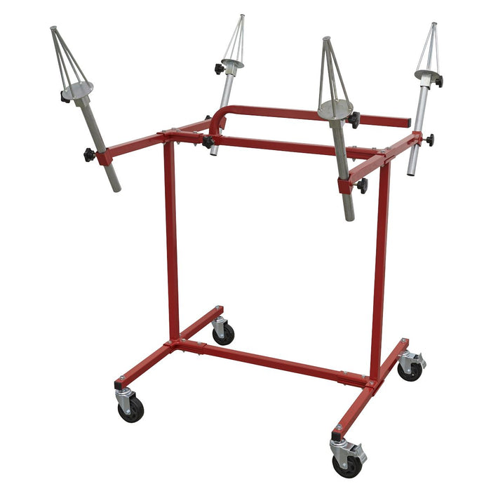 Sealey Alloy Wheel Painting/Repair Stand 4 Wheel Capacity MK71 Sealey - Dynamic Drive