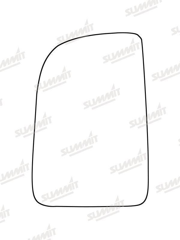 Summit Heated Base Plate With Commercial Mirror Glass fits Mercedes Sprinter 18 on LHS (Suitable for short arm mirrors) Summit - Dynamic Drive