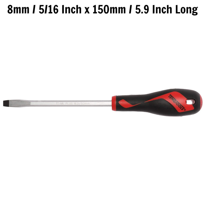 Teng Tools Flat Screwdriver 1.2 x 8.0 x 150mm XL Hex Shaft Teng Tools - Dynamic Drive