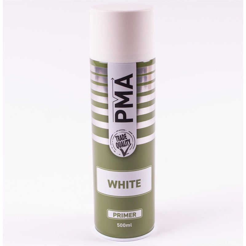 12X PMA Aerosol Spray Primer White 500ml High Coverage Plastic Primer PMA - Dynamic Drive