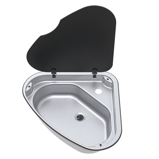 Thetford Series 33 Triangular Sink with Glass Lid, Right Hand, 480mm Thetford - Dynamic Drive