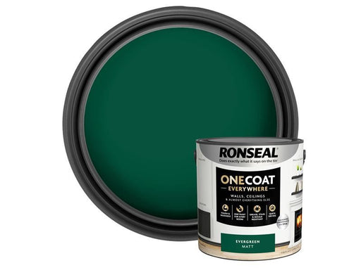 Ronseal One Coat Everywhere Interior Paint Evergreen Matt 2.5 litre Ronseal - Dynamic Drive
