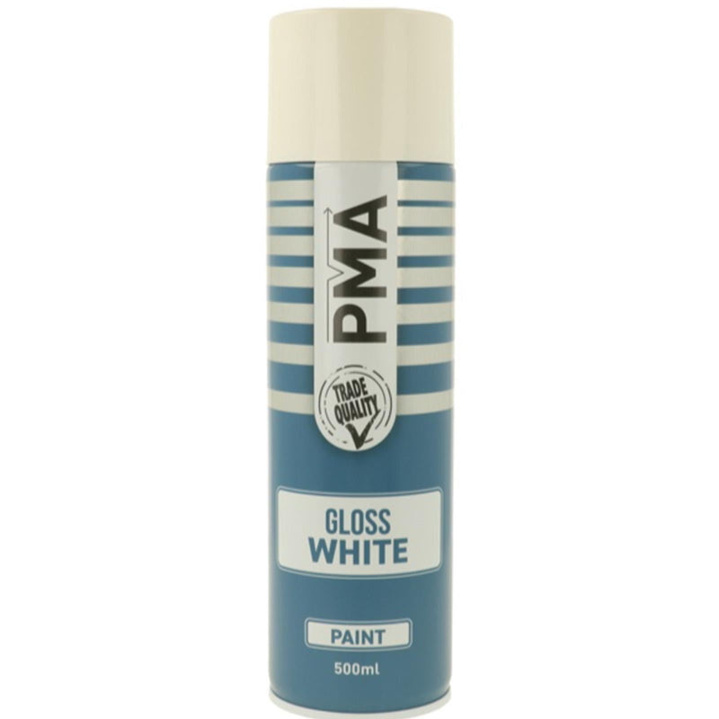 12x PMA Professional Gloss White 500ml Spray Paint High Coverage PMA - Dynamic Drive