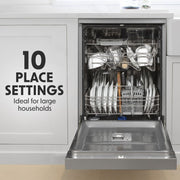 Baridi Slimline Freestanding Dishwasher 45cm Wide 10 Place Settings - Silver Baridi - Dynamic Drive