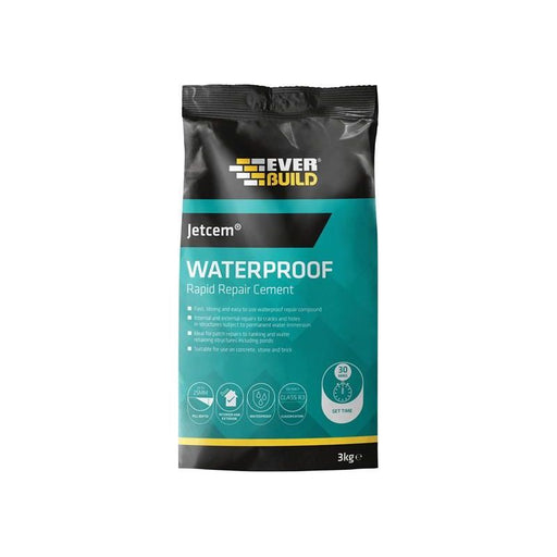 Everbuild Sika Jetcem Waterproofing Rapid Set Cement (Single 3kg Pack) Everbuild Sika - Dynamic Drive