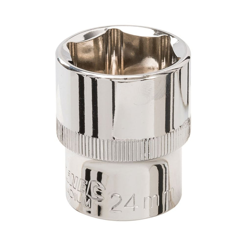 Silverline Socket 1/2" Drive 6pt Metric 24mm Silverline - Dynamic Drive
