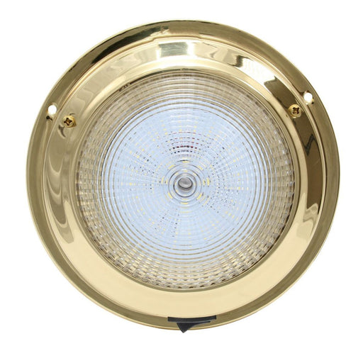 AAA 12V Brass Dome Light Natural White LED 137mm 4" Dome AAA - Dynamic Drive