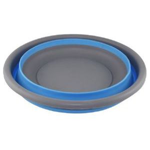 Via Mondo Washing Up Bowl Foldable 9Ltr Round Blue/Grey 1165186 Via Mondo - Dynamic Drive