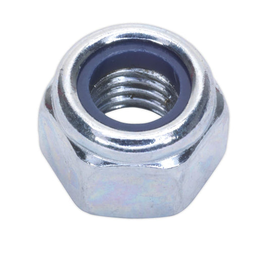 Sealey Nylon Locknut M8 Zinc Pack of 100 NLN8 Sealey - Dynamic Drive