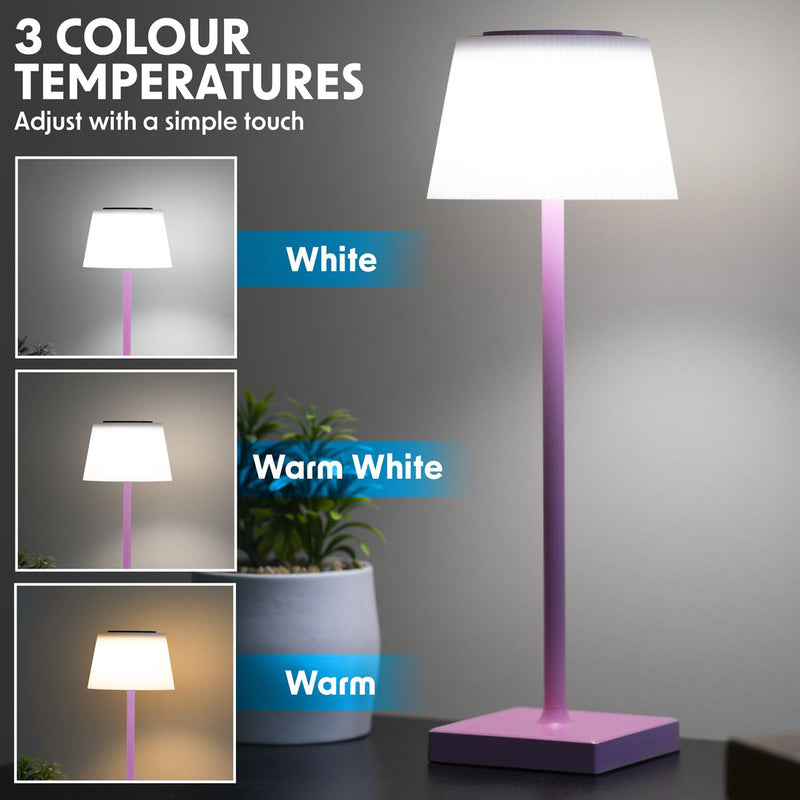 Dellonda Rechargeable Table Lamp for Home Office Restaurant RGB Colours Dellonda - Dynamic Drive
