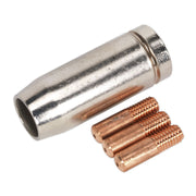Sealey Conical Nozzle x 1 Contact Tip 0.8mm x 3 MB14 MIG954 Sealey - Dynamic Drive