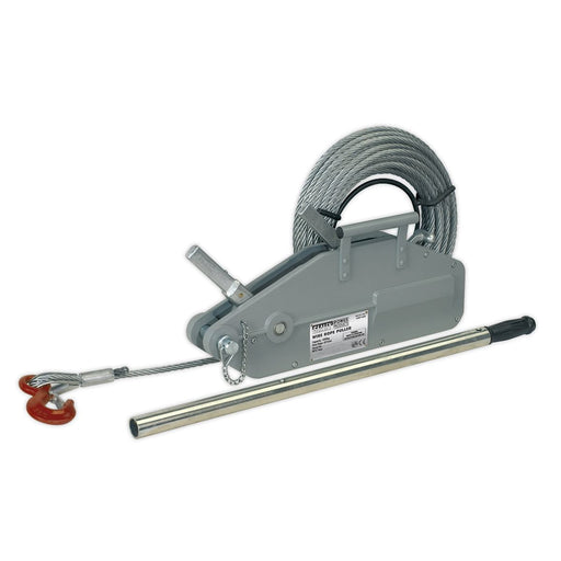 Sealey Wire Rope Puller 1600kg Max Line Force WRP1600 Sealey - Dynamic Drive
