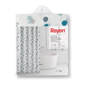 Shower Curtain White & Green Dot 234701 Rayen - Dynamic Drive