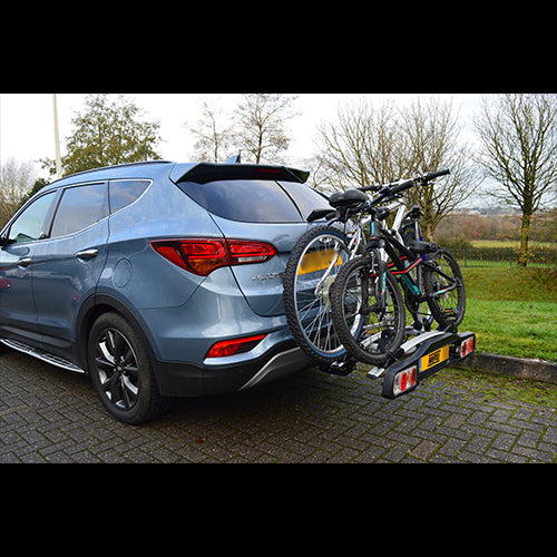 M-Way Towball Mounted Car Rear Tow Bar Cycle Holder 2 Bike Carriers w Electrics Maypole  - Dynamic Drive
