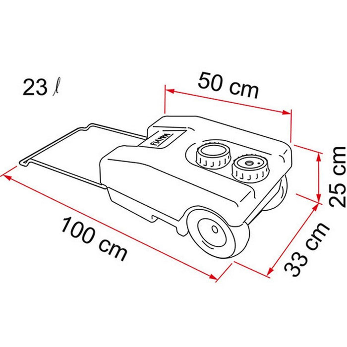 Fiamma Roll-Tank 23L Fresh Water in Blue (02428A01A) Fiamma - Dynamic Drive