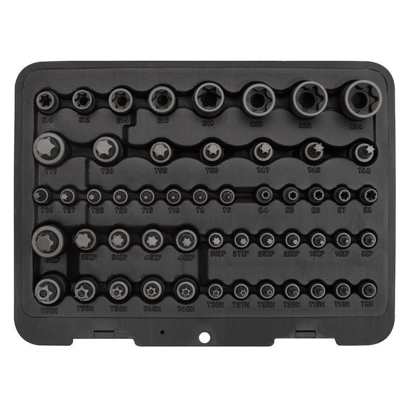 Sealey Premier Torx Master Socket Bit Set Trx-Star S2 Steel 1/4" 3/8" 1/2" Drive Sealey  - Dynamic Drive