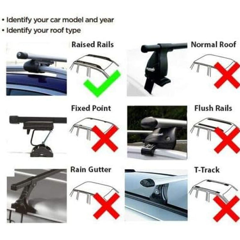 Steel Locking Roof Rack Cross Bars fits Doblo II 2010 - 2021 Summit  - Dynamic Drive