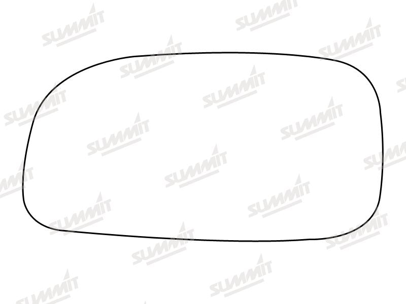 Summit Stick-On Standard Mirror Glass fits Toyota Corolla Carina LHS Summit - Dynamic Drive