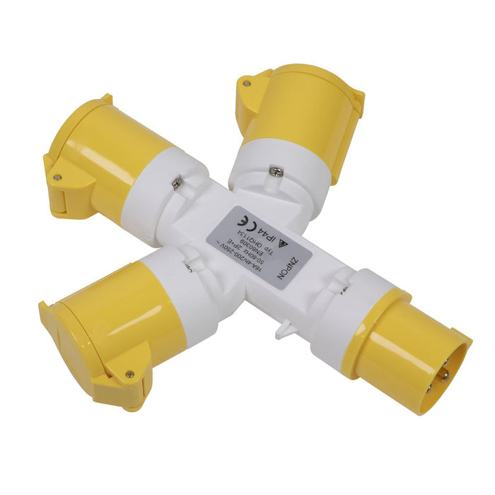 Sealey 2P+E 3-Way Adaptor 110V WSTWA Sealey - Dynamic Drive